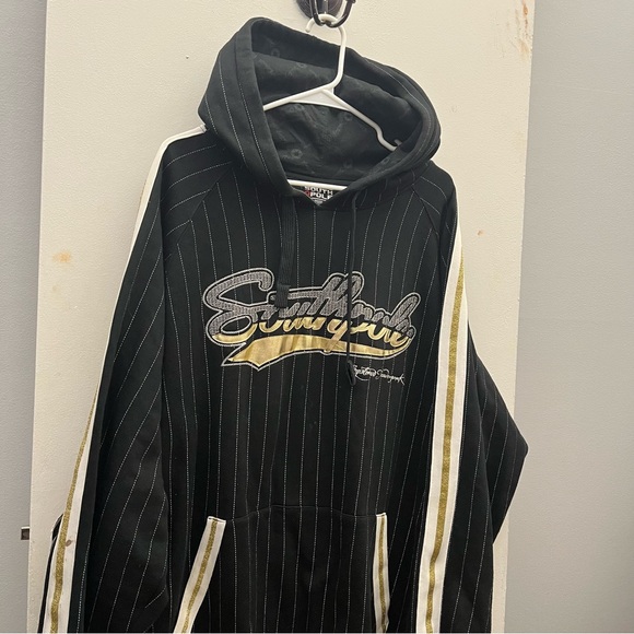 Southpole VTG Y2K Pinstripes Pullover Hoodie Mens Authentic Collection XXL Baggy - Picture 9 of 10